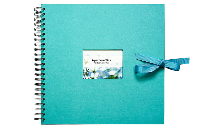 Plakboek Scrapbook Blauw- groen Venster