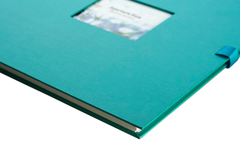 Plakboek, scrapbook blauw-groen