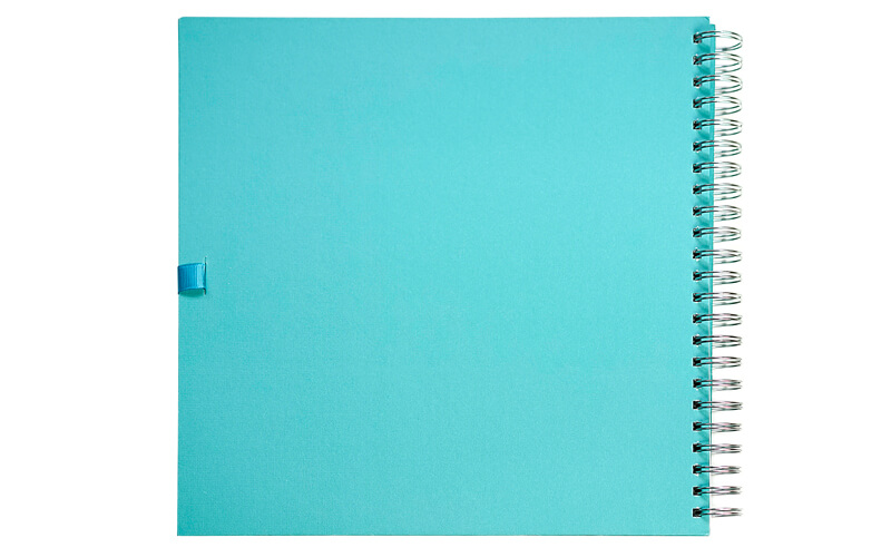 Plakboek, scrapbook blauw-groen