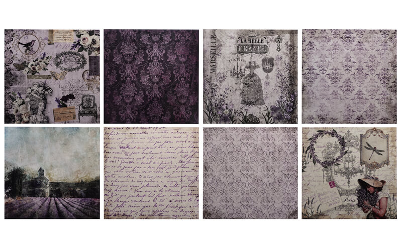 Vintage Lavendel-plakboekset - 6 „x 6"