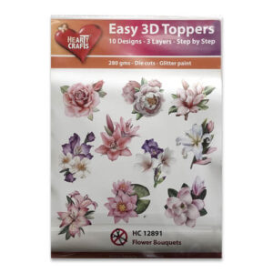 Bloemen Kaart-toppers 3D Glitter