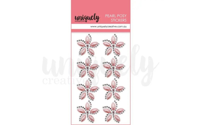 Pearl Posy Stickers - Roze