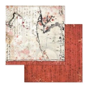 Plakboekpapier 30x30cm Oriental Garden