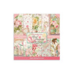 Plakboekpapier 20x20 Rozen en Parfum Stamperia