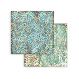 Plakboekpapier 20x20 Achtergronden Liedjes van de Zee Stamperia