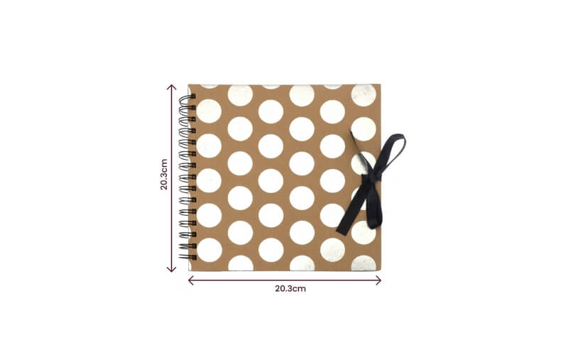 Plakboek-Scrapbook 20x20 Zilveren Stippen
