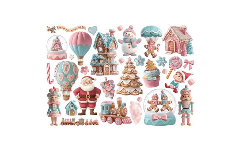 Ephemera Candy Christmas Stamperia
