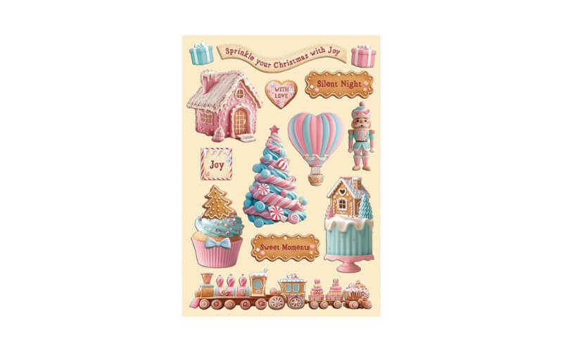 Houten Vormen Candy Christmas Stamperia