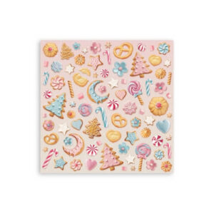 Plakboekpapier 30x30 Candy Christmas Stamperia