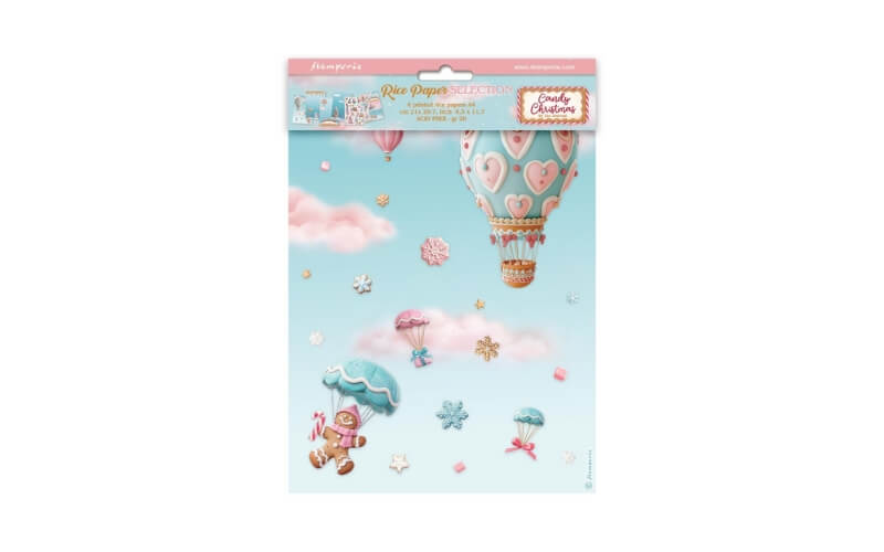 Rijstpapier Candy Christmas Selectie Stamperia A4