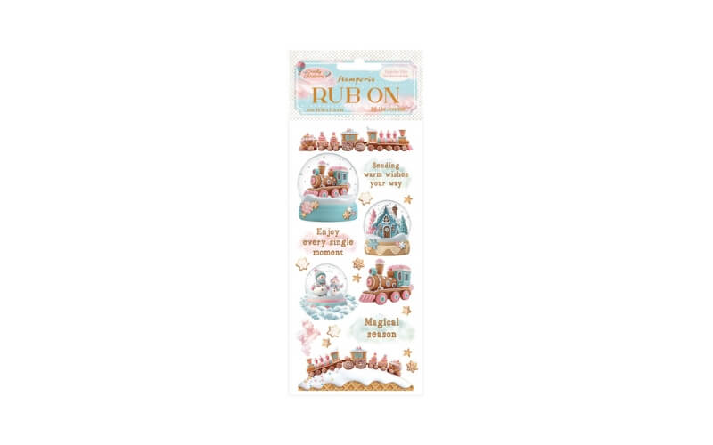 Rub-on Candy Christmas Sneeuwbol Stamperia