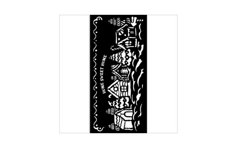 Stencil Candy Christmas Dorpje Stamperia 12x25cm