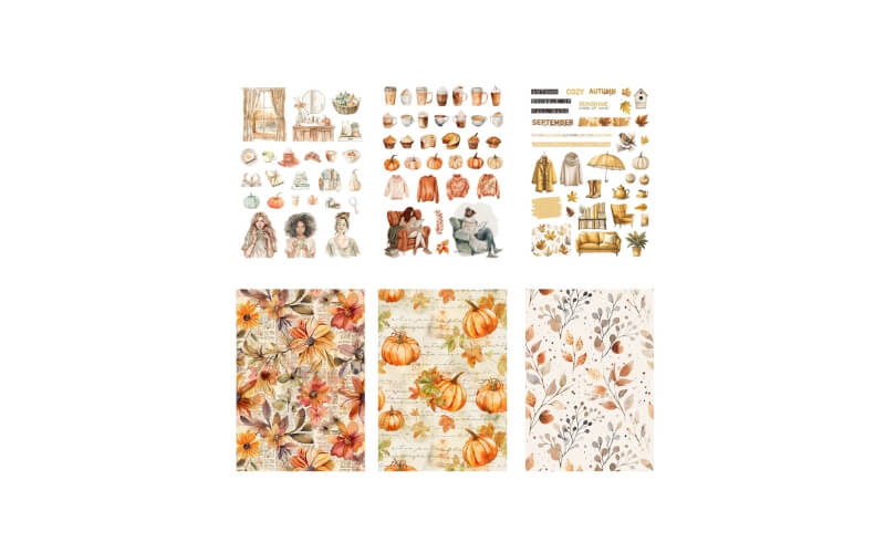 Herfst Stickerboek Penpaling Paula