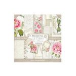 Plakboekpapier 30x30 Letters & Flowers Stamperia