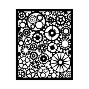 Stencil Voyages Fantastiques Tandwielen Stamperia 20x25