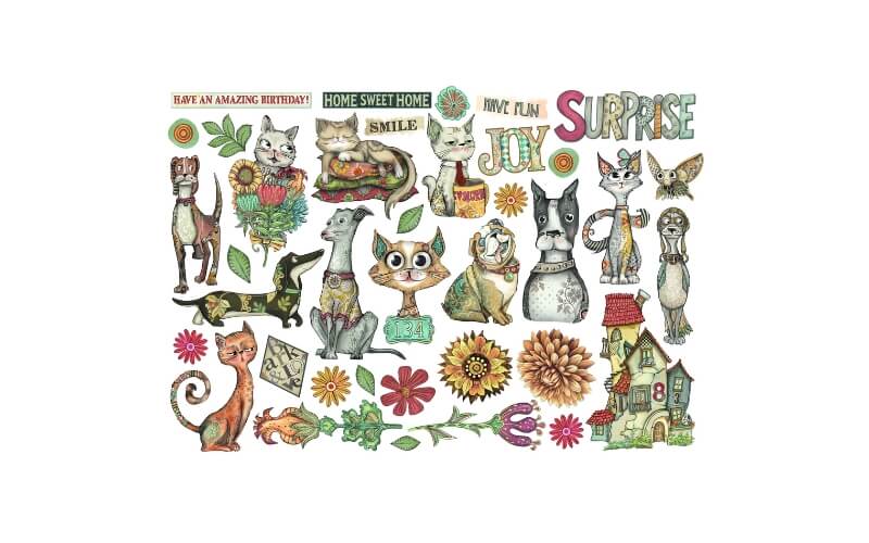 Ephemera Furry Friends Stamperia