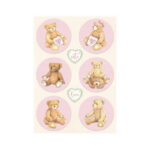Rijstpapier Daydream Rounds Bear Roze A4 Stamperia