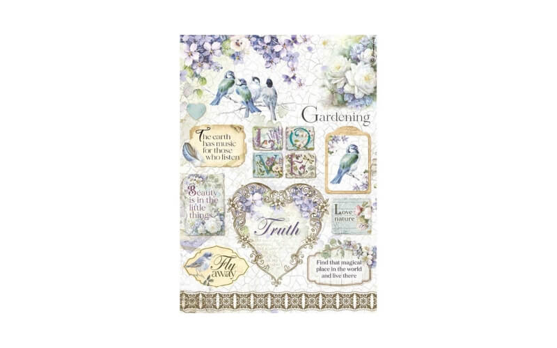 Rijstpapier Love Nature Birds A4 Stamperia