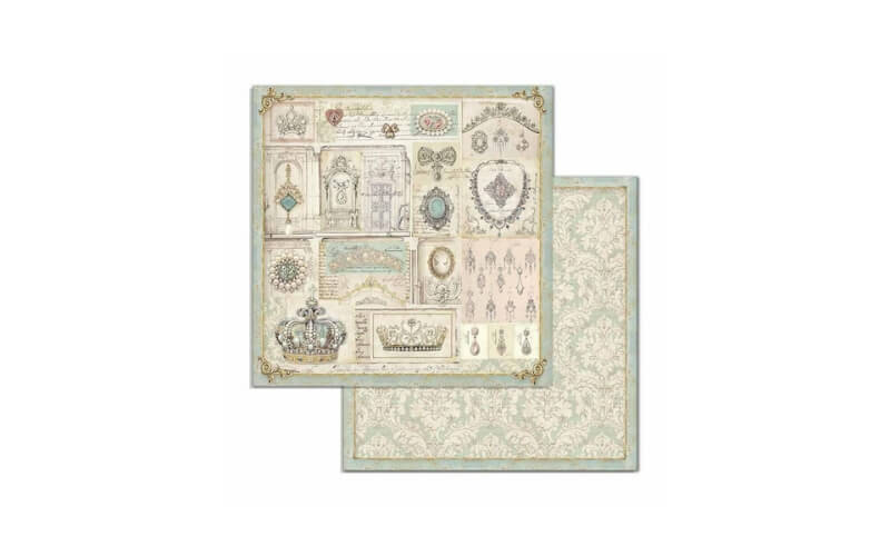 Plakboekpapier 30x30 Jewellery Stamperia