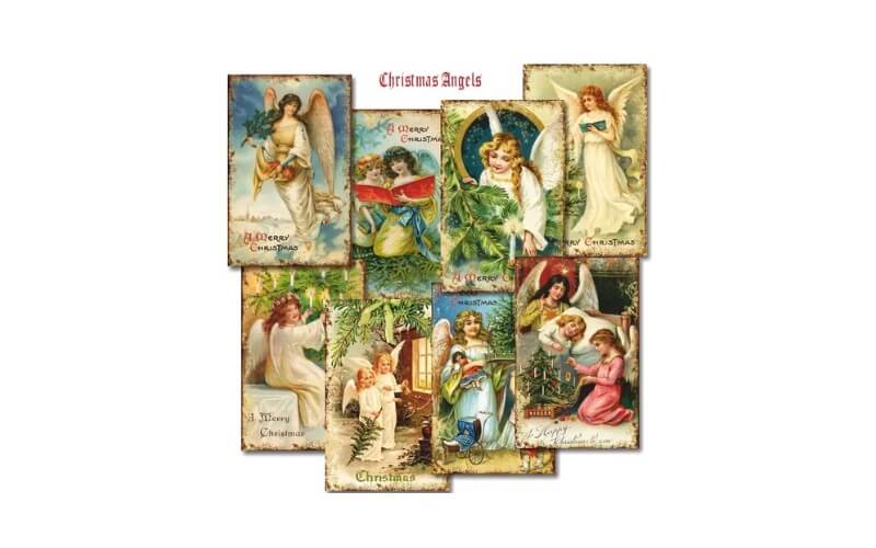 Plakboekpapier Mini Christmas Angels Decorer