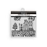 Stencil Gear up for Christmas houses 18x18 Stamperia