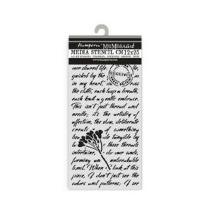 Stencil Quiet Days Manuscript 12x25 Stamperia