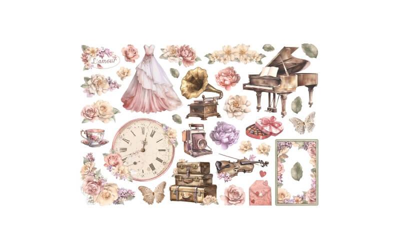 Ephemera Romance Forever Journaling Edition Stamperia