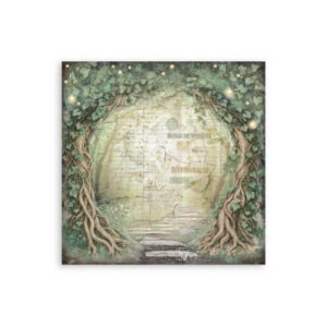 Plakboekpapier 20x20 Herbarium Silvae Eenzijdig Stamperia