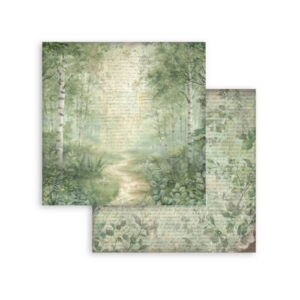 Plakboekpapier 30x30 Herbarium Silvae Achtergrond Stamperia