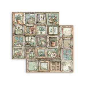 Plakboekpapier 30x30 Herbarium Silvae Stamperia