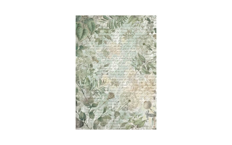 Rijstpapier A4 Herbarium Silvae Leaves Stamperia