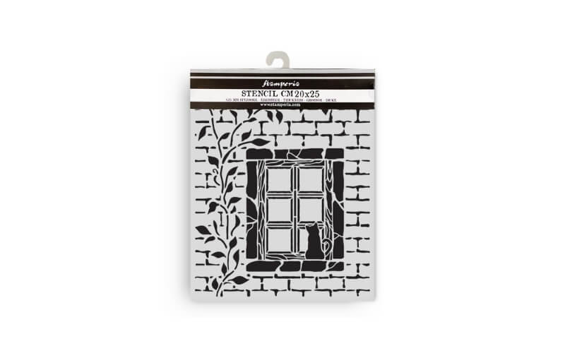 Stencil Herbarium Silvae Country Raam 20x25 Stamperia