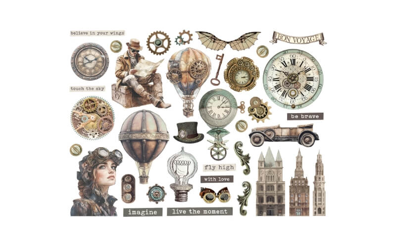 Die Cuts Voyages Fantastiques Stamperia