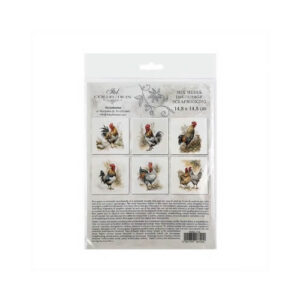 Mini Rijstpapier Set Hanen 6 Vellen Itd Collection