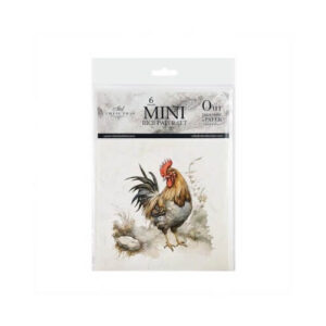 Mini Rijstpapier Set Hanen 6 Vellen Itd Collection