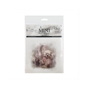 Mini Rijstpapier Set Teddyberen 6 Vellen ITD Collection