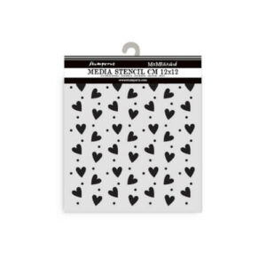 Stencil Family Heart Texture 12x12 Stamperia