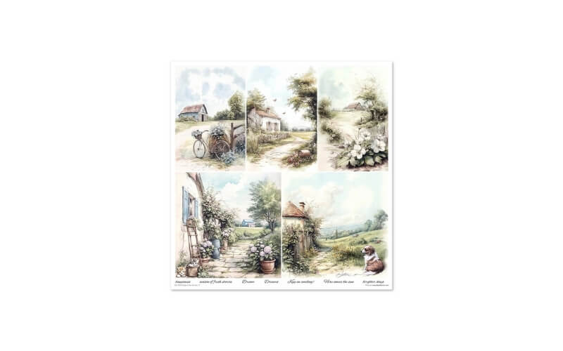 Plakboekpapier 30x30 Cottage in the Country Itd Collection