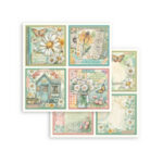 Plakboekpapier 30x30 Daisy Art 4 Cards Stamperia