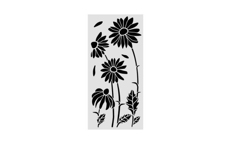 Stencil Daisy Art Daisies 12x25 Stamperia