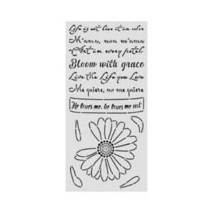 Stencil Daisy Art He Loves Me 12x25 Stamperia