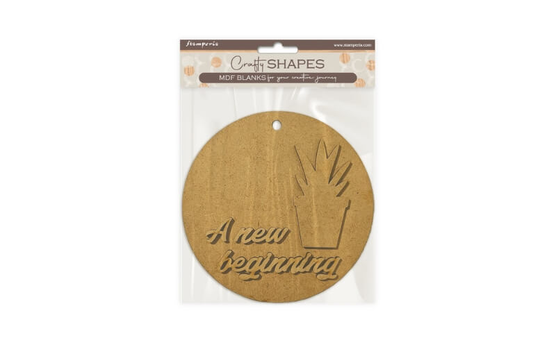 Houten Vorm A New Beginning Ronde Tag Stamperia