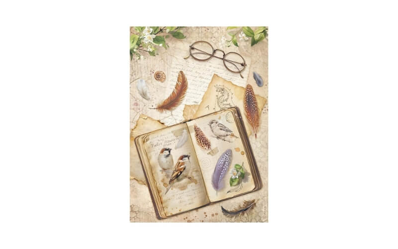 Rijstpapier A4 All Around Book Stamperia