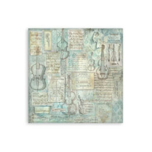Plakboekpapier 20x20 Symphony Enkelzijdig Stamperia