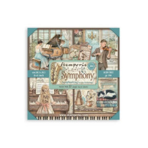 Plakboekpapier 20x20 Symphony Enkelzijdig Stamperia