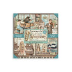 Plakboekpapier 30x30 Symphony Enkelzijdig Stamperia