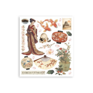 Rub-On 20,5x23cm Assortment Oriental Garden Stamperia