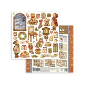 Plakboekpapier 20x20 Silent Night Stamperia