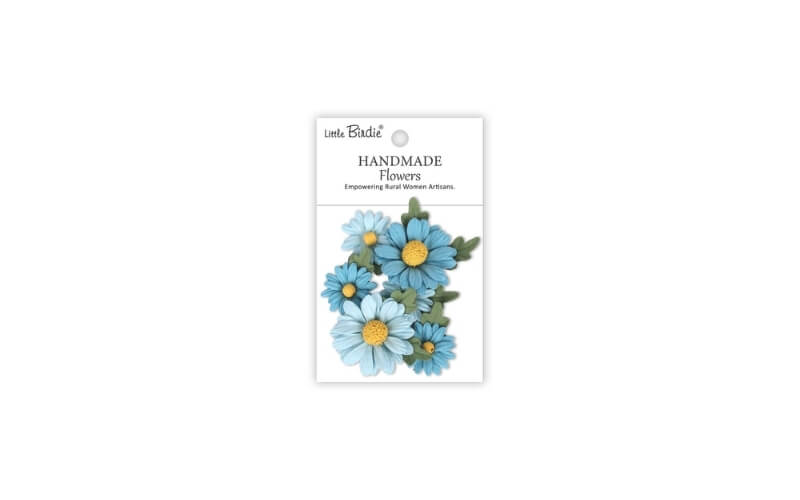Handmade Flowers Anya Crystal Blue Little Birdie