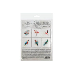 Mini Rijstpapier Set Flamingo-Ara 6 Vellen Itd Collection